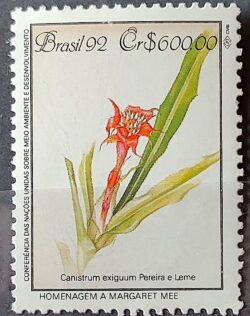 C 1806 Selo Conferencia Meio Ambiente Mata Atlantica Margaret Mee Canistrum 1992