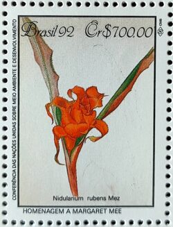 C 1807 Selo Conferencia Meio Ambiente Mata Atlantica Margaret Mee Nidularium 1992