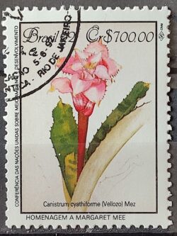 C 1808 Selo Conferencia Meio Ambiente Mata Atlantica Margaret Mee Canistrum 1992 Circulado 4