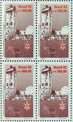 C 1810 Selo Bombeiros Voluntarios de Joinvile Militar 1992 Quadra