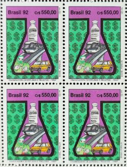 C 1813 Selo Financiadora de Estudos e Projetos FINEP Ciencia 1992 Quadra