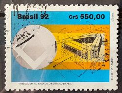 C 1817 Selo Grande Oriente do Brasil Maconaria 1992 Circulado 1