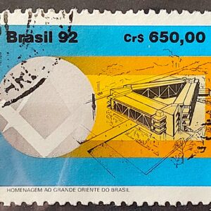 C 1817 Selo Grande Oriente do Brasil Maconaria 1992 Circulado 1
