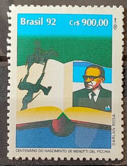 C 1820 Selo Dia do Livro Literatura Menotti Del Pecchia 1992