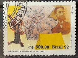 C 1823 Selo 100 Anos Missao Cruls Pesquisa Ciencia 1992 Circulado 1