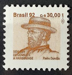 C 1828 Selo Combate Contra Mal de Hansen Hanseniase Saude Padre Damiao Religiao 1992 H29
