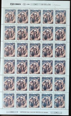 C 1837 Selo 150 Anos Pedro Americo Arte 1993 Serie Completa Folha