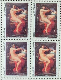 C 1837 Selo 150 Anos Pedro Americo Arte 1993 Serie Completa Quadra