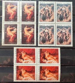 C 1837 Selo 150 Anos Pedro Americo Arte 1993 Serie Completa Quadra