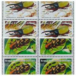 C 1840 Selo Fauna Meio Ambiente Inseto Besouro 1993 Serie Completa Quadra