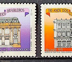C 1855 Selo 330 Anos dos Correios Brasiliana Servico Postal Paco Imperial 1993 2