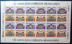 C 1855 Selo 330 Anos dos Correios Brasiliana Servico Postal Paco Imperial 1993 Folha