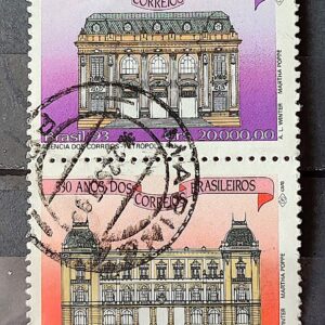 C 1856 Selo 330 Anos dos Correios Brasiliana Servico Postal 1993 Circulado 1