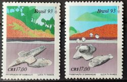 C 1861 Selo Preservacao dos Sambaquis Pre Historia 1993 Serie Completa
