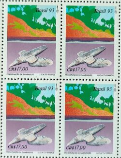C 1861 Selo Preservacao dos Sambaquis Pre Historia 1993 Serie Completa Quadra