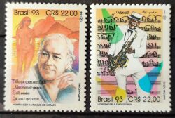 C 1867 Selo Compositores Brasileiros Vinicius de Moraes Pixinguinha Musica 1993 Serie Completa