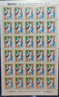 C 1868 Selo Compositores Brasileiros Pixinguinha Musica Saxofone 1993 Folha