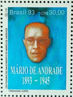 C 1869 Selo Dia do Livro Literatura Mario de Andrade 1993