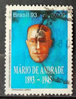 C 1869 Selo Dia do Livro Literatura Mario de Andrade 1993 Circulado 1