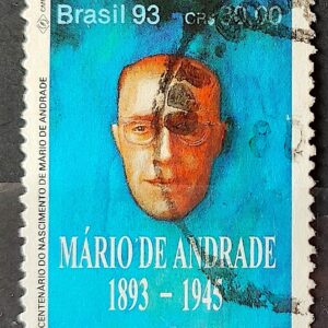 C 1869 Selo Dia do Livro Literatura Mario de Andrade 1993 Circulado 1