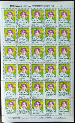 C 1871 Selo Dia do Livro Literatura Gilka Machado Mulher 1993 Folha