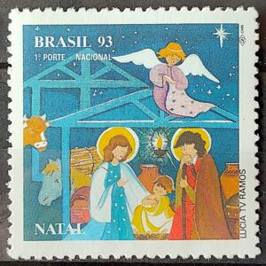 C 1878 Selo Natal Religiao Jesus 1993