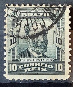 Selo Regular Cod RHM 136 Alegoria Republicana Jornalista Aristides Lobo 1915 Circulado 16