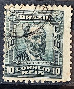 Selo Regular Cod RHM 136 Alegoria Republicana Jornalista Aristides Lobo 1915 Circulado 8