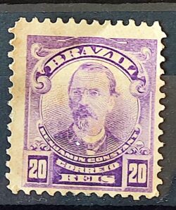 Selo Regular Cod RHM 137 Alegoria Republicana Jornalista Benjamin Constant Militar 1906 2