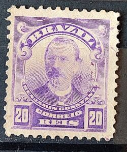 Selo Regular Cod RHM 137 Alegoria Republicana Jornalista Benjamin Constant Militar 1906 Circulado 5