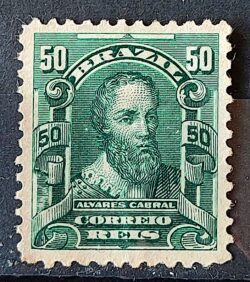 Selo Regular Cod RHM 138 Alegoria Republicana Pedro Alvares Cabral Portugal 1906 1