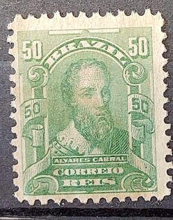 Selo Regular Cod RHM 138 a Alegoria Republicana Pedro Alvares Cabral Portugal 1915 1