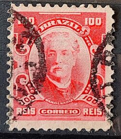 Selo Regular Cod RHM 139 Alegoria Republicana Eduardo Wandenkolk Militar Marinha 1906 Circulado 16