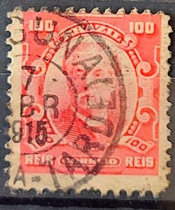 Selo Regular Cod RHM 139 Alegoria Republicana Eduardo Wandenkolk Militar Marinha 1906 Circulado 5