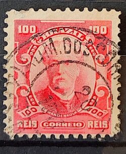 Selo Regular Cod RHM 139 Alegoria Republicana Eduardo Wandenkolk Militar Marinha 1906 Circulado 6