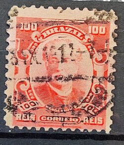Selo Regular Cod RHM 139 a Alegoria Republicana Eduardo Wandenkolk Militar Marinha 1906 Circulado 20