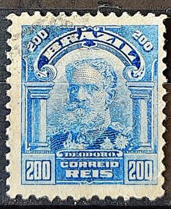 Selo Regular Cod RHM 140 Alegoria Republicana Presidente Marechal Deodoro da Fonseca Militar 1906 Circulado 1