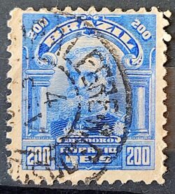 Selo Regular Cod RHM 140 Alegoria Republicana Presidente Marechal Deodoro da Fonseca Militar 1906 Circulado 16