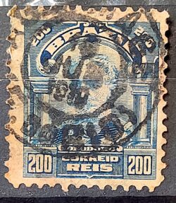 Selo Regular Cod RHM 140 a Alegoria Republicana Presidente Marechal Deodoro da Fonseca Militar 1915 Circulado 2