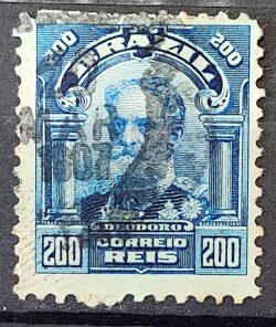 Selo Regular Cod RHM 140 a Alegoria Republicana Presidente Marechal Deodoro da Fonseca Militar 1915 Circulado 7