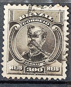 Selo Regular Cod RHM 141 Alegoria Republicana Presidente Floriano Peixoto Militar 1906 Circulado 11