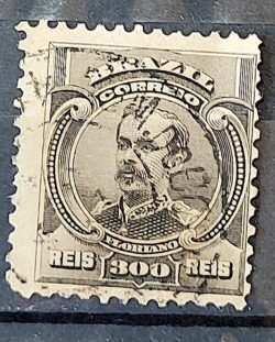 Selo Regular Cod RHM 141 Alegoria Republicana Presidente Floriano Peixoto Militar 1906 Circulado 13