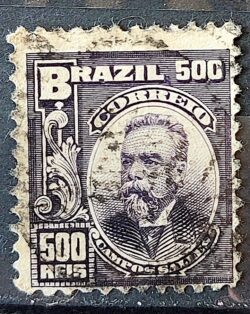 Selo Regular Cod RHM 143 Alegoria Republicana Presidente Campos Sales 1906 Circulado 4