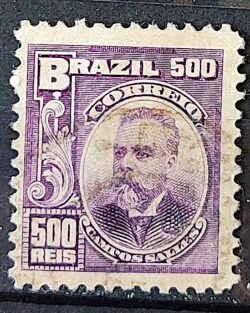Selo Regular Cod RHM 143 a Alegoria Republicana Presidente Campos Sales 1915 Circulado 5