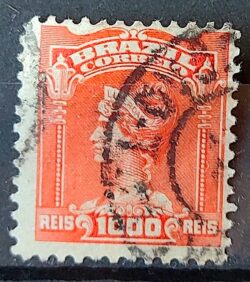 Selo Regular Cod RHM 146 Alegoria Republicana Liberdade 1906 Circulado 22