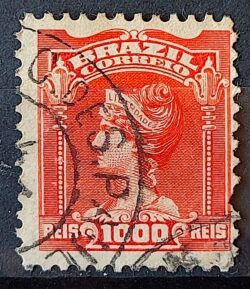 Selo Regular Cod RHM 146 Alegoria Republicana Liberdade 1906 Circulado 9
