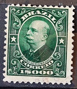 Selo Regular Cod RHM 147 Alegoria Republicana Barao do Rio Branco 1913 Circulado 11