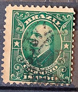 Selo Regular Cod RHM 147 Alegoria Republicana Barao do Rio Branco 1913 Circulado 12