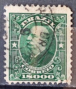 Selo Regular Cod RHM 147 Alegoria Republicana Barao do Rio Branco 1913 Circulado 6