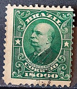 Selo Regular Cod RHM 147 Alegoria Republicana Barao do Rio Branco 1913 Circulado 9